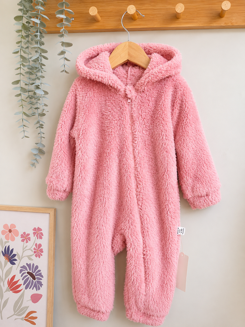 Combinaison pilote Shein 12 mois 18 mois rose polaire fille hiver