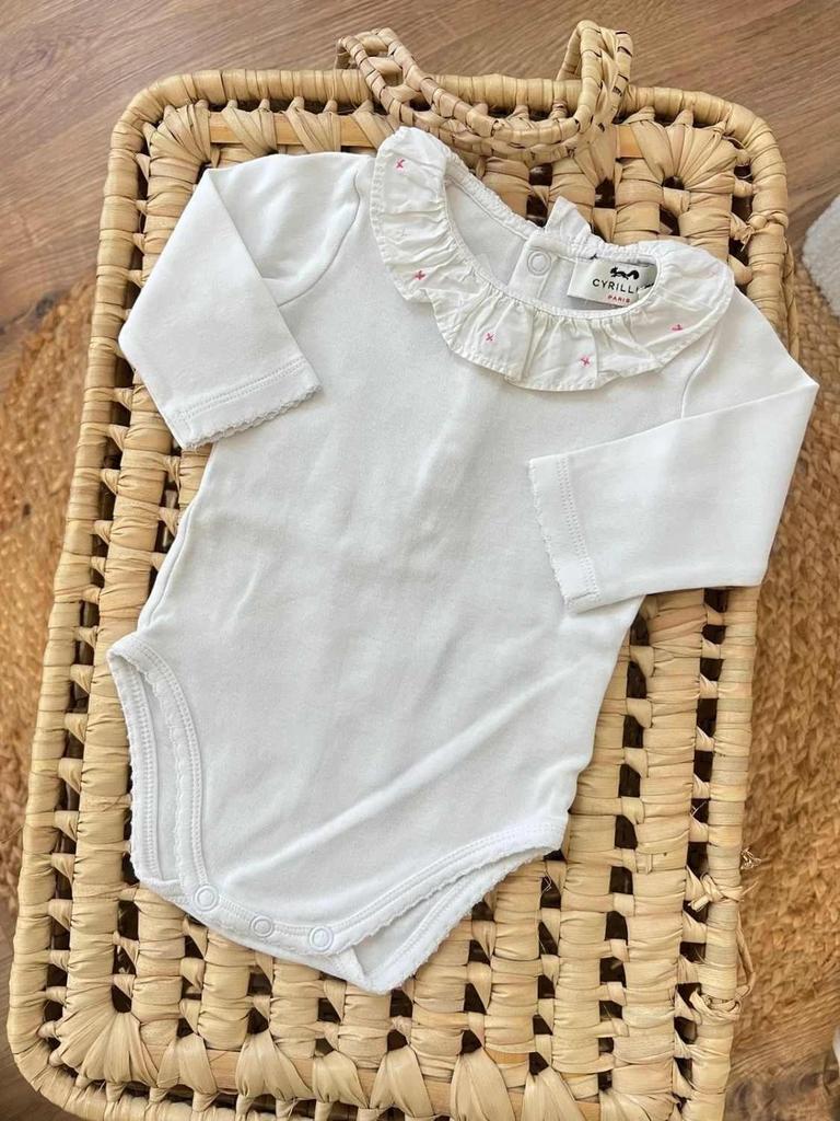 Body manches longues Cyrillus – col élégant, basique chic – 3 mois Fille