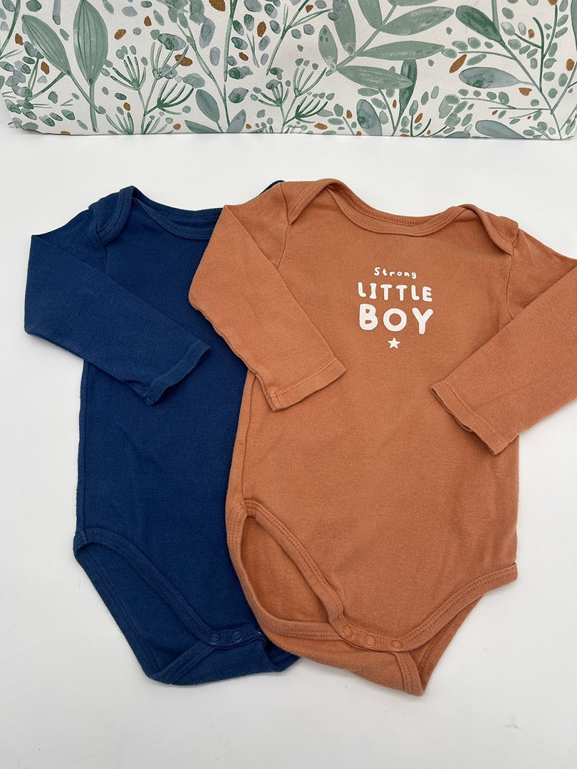 Lot 2 bodies col Us bébé - La Redoute - 18 mois - État : Excellent Garçon