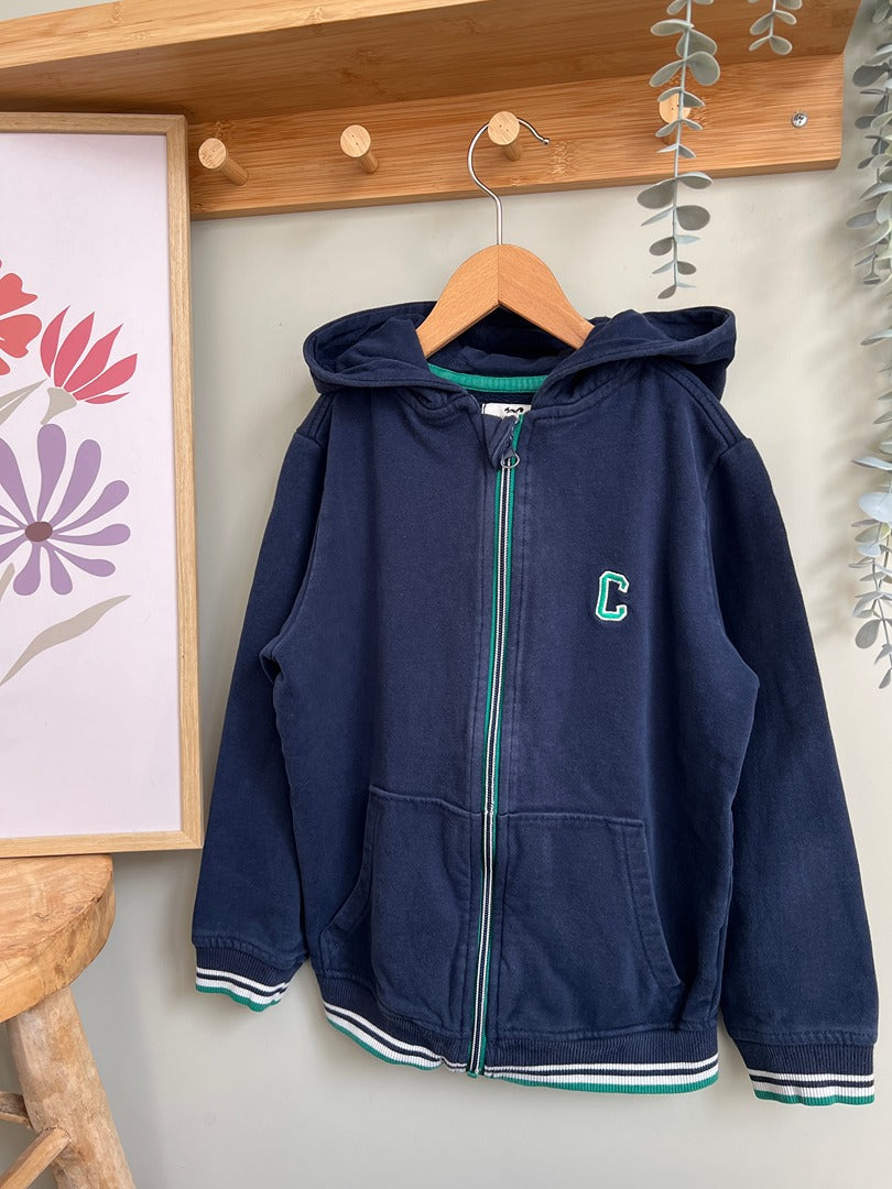 Sweat gilet zippé à capuche Cyrillus marine 8 ans garçon mi-saison