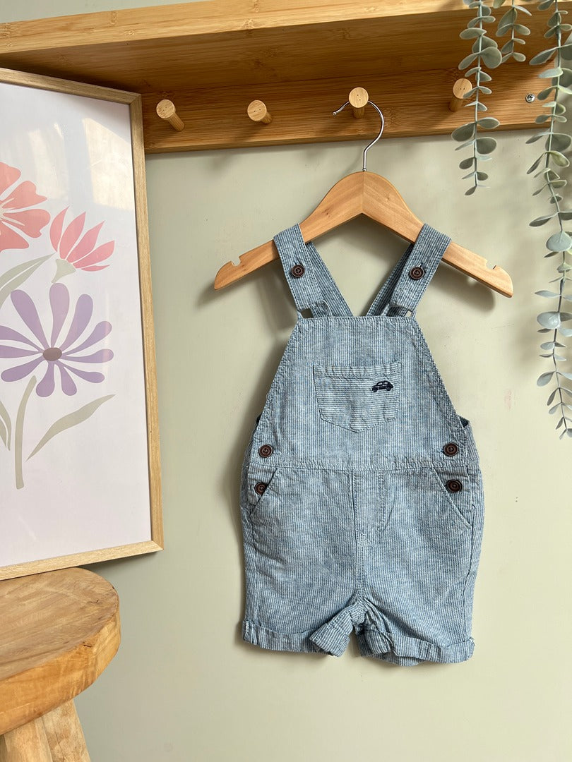 Salopette short courte garçon Tape à l'œil Tao 18 mois bleue été