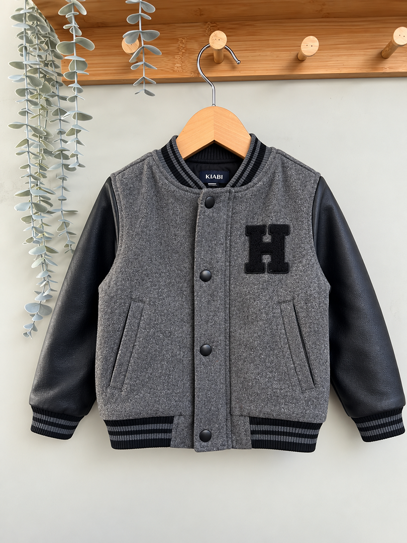 Veste teddy garçon Kiabi 3 ans gris mi-saison manches longues