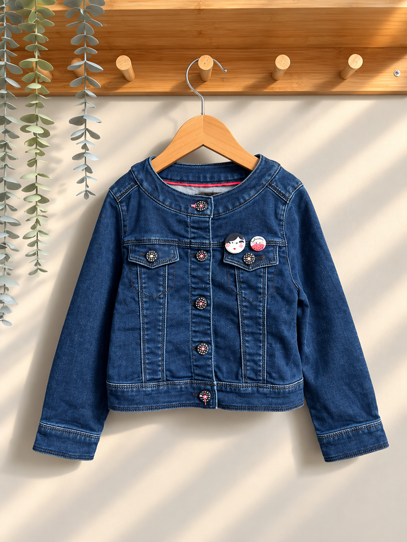 Veste en jean fille Catimini bleu mi-saison 4 ans