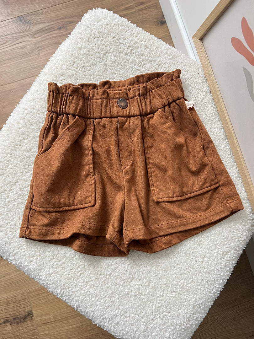 Short fille Ikks 2 ans camel style daim mi-saison