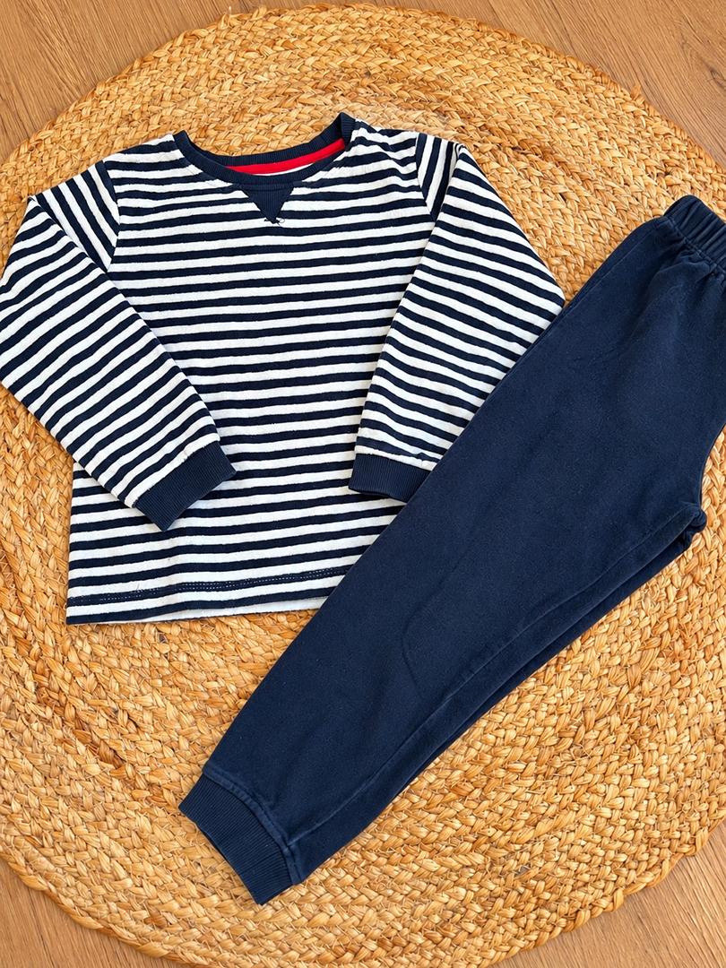 Pyjama 2 pièces en velours garçon Monoprix Kids 5 ans manches longues mi-saison rayé