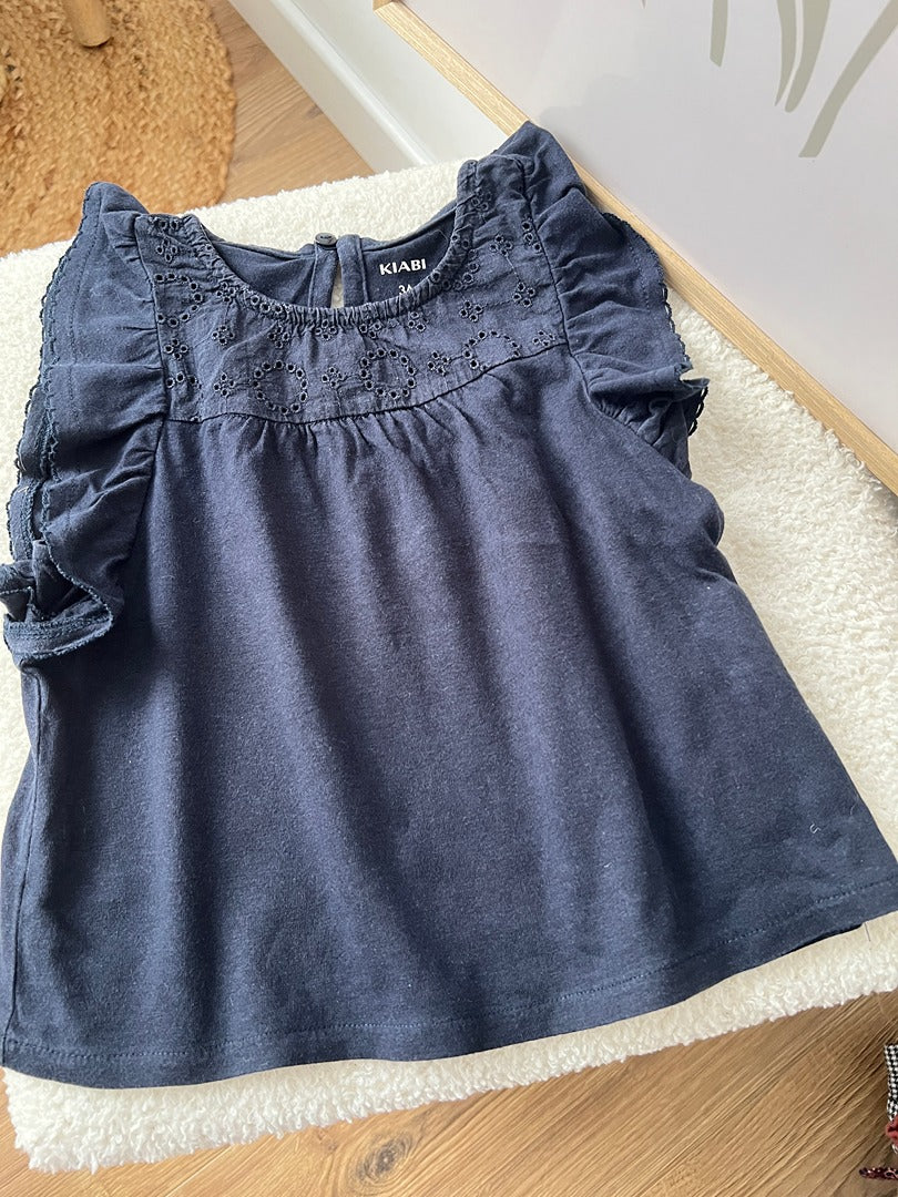 T-shirt fille Kiabi - 3 ans - Bleu marine