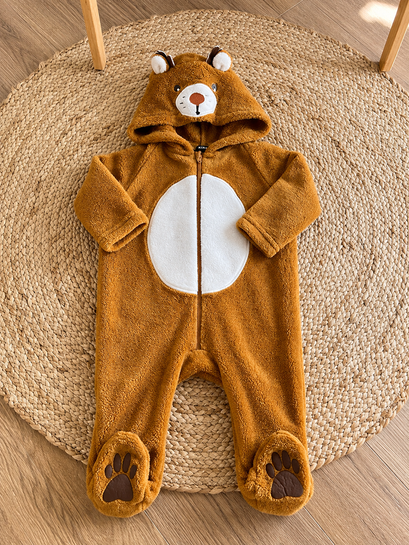Combinaison piloupilou marron bébé garçon Kiabi 9 mois chaud