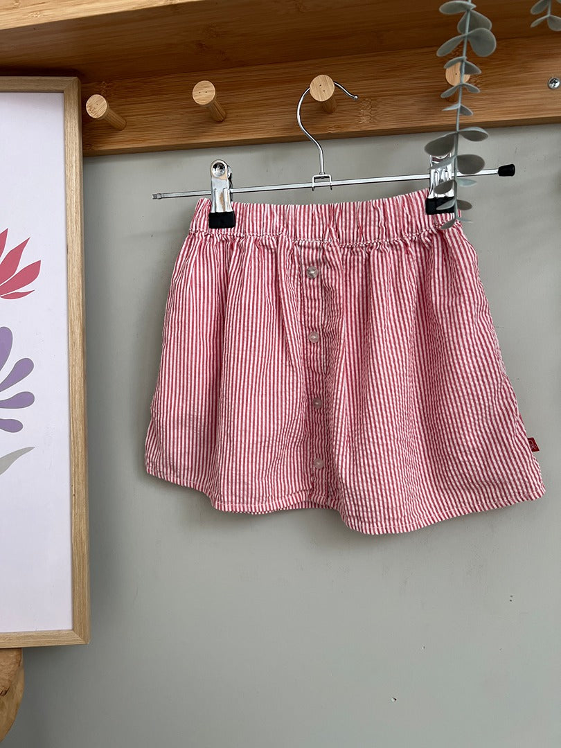 Jupe fille Okaïdi 3 ans rayée rouge blanc été