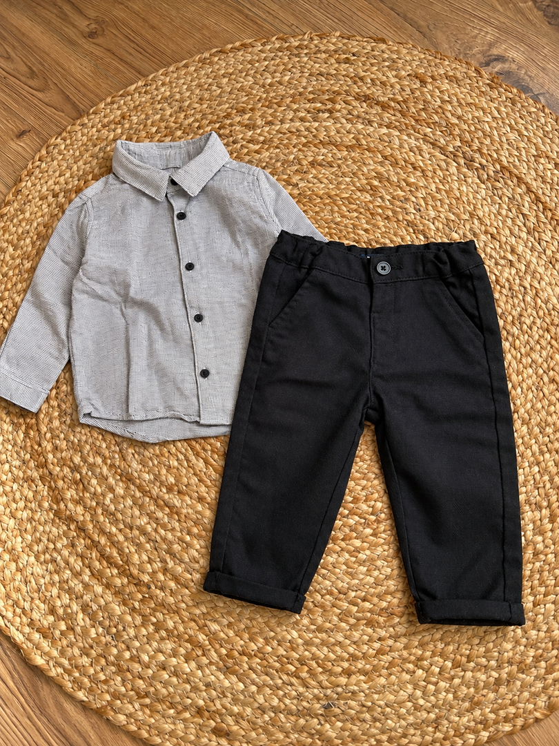 Ensemble chemise et pantalon Kiabi garçon mi-saison 9 mois spéciale cérémonie ou fêtes