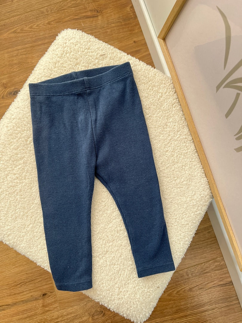Legging côtelé bleu fille Kiabi - 9 mois - Bleu
