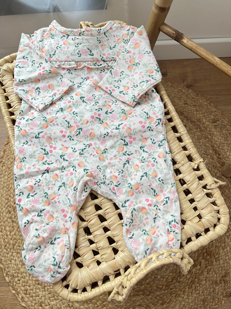 Pyjama 1 pièce fille Tape à l'oeil 3 mois floral mi-saison