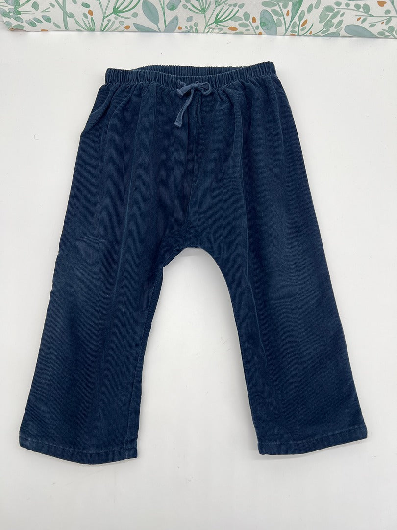 Pantalon sarouel Cyrillus 2 ans velours bleu marine garçon hiver