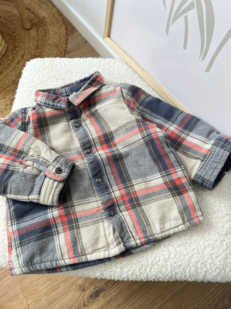 Chemise à carreaux Tao Tape à l'œil - 6 mois - Gris - Garçon