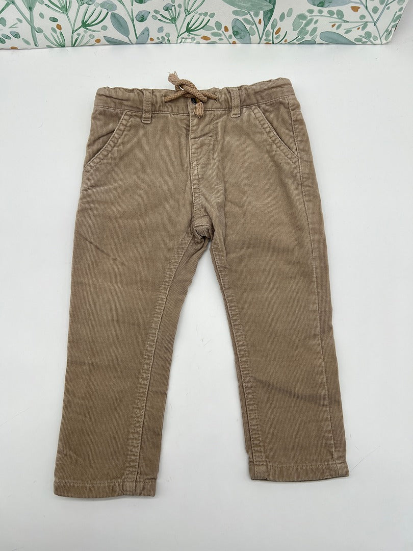 Pantalon velours côtelé Gémo - 18 mois - Marron beige