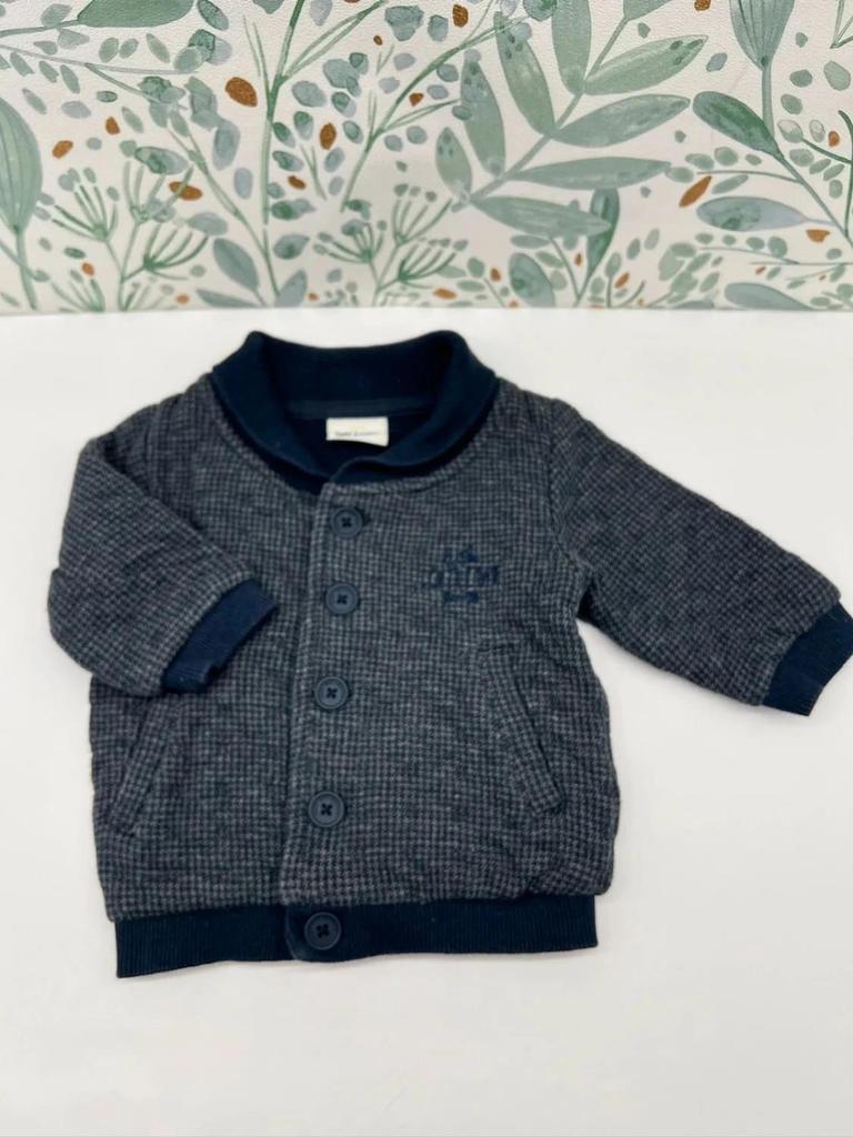 Gilet bleu marine garçon Tape à l’oeil 3 mois – Doux & pratique