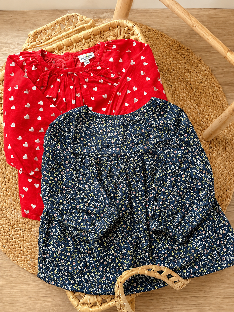 Lot De 2 Chemises blouses Manches Longues Fille Tape À L'œil 9 Mois mi-saison tape à l'oeil