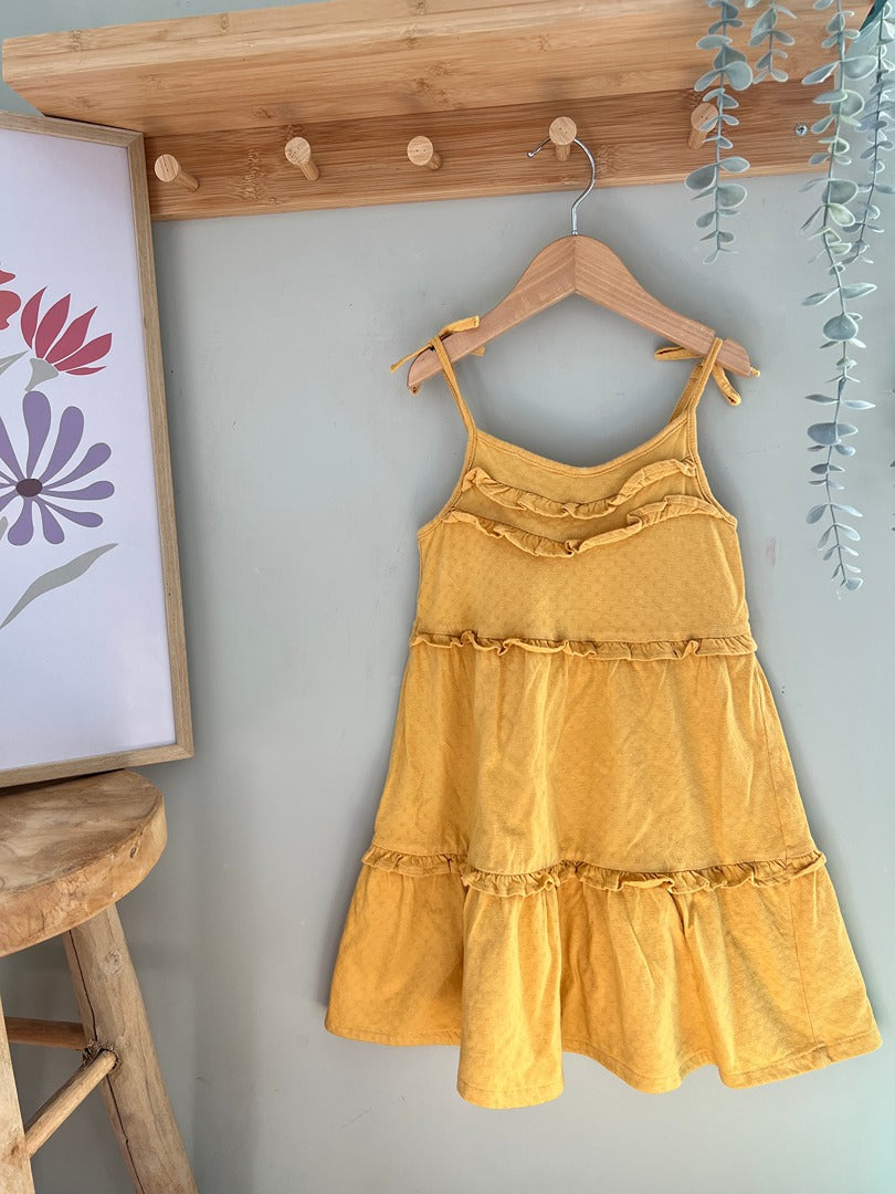 Robe fines bretelles été fille Tao Tape À L'oeil - 5 ans - Moutarde