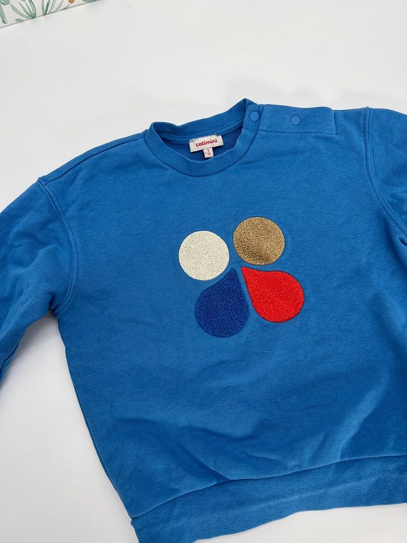 Sweatshirt pull garçon Catimini - 3 ans - Bleu