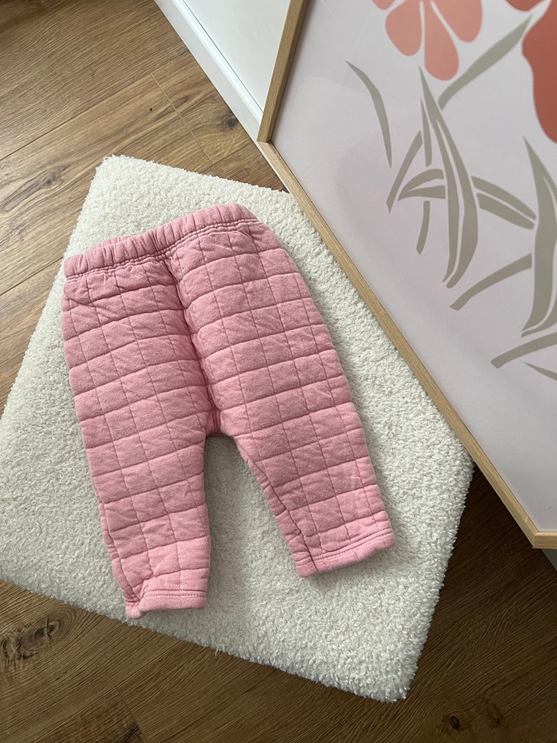 Pantalon matelassé Petit Bateau - 6 mois - Rose - État : Excellent