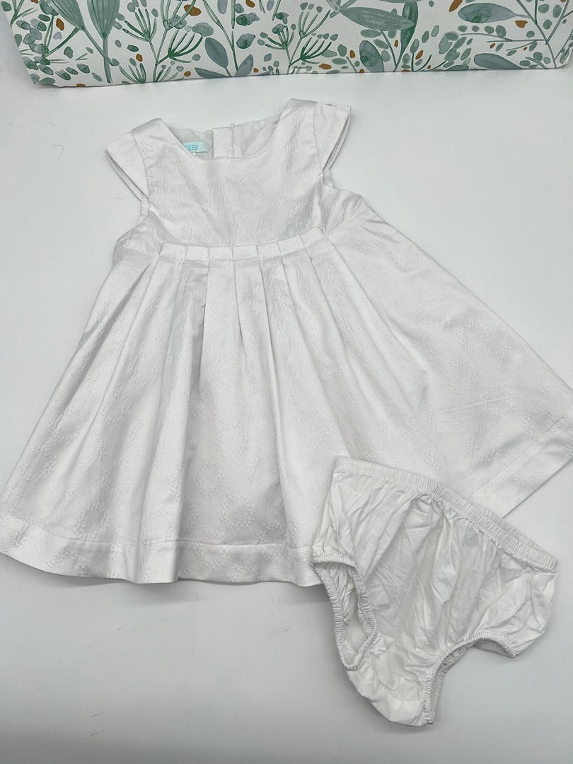 Robe de cérémonie été fille Obaïbi - 12 mois - Blanc