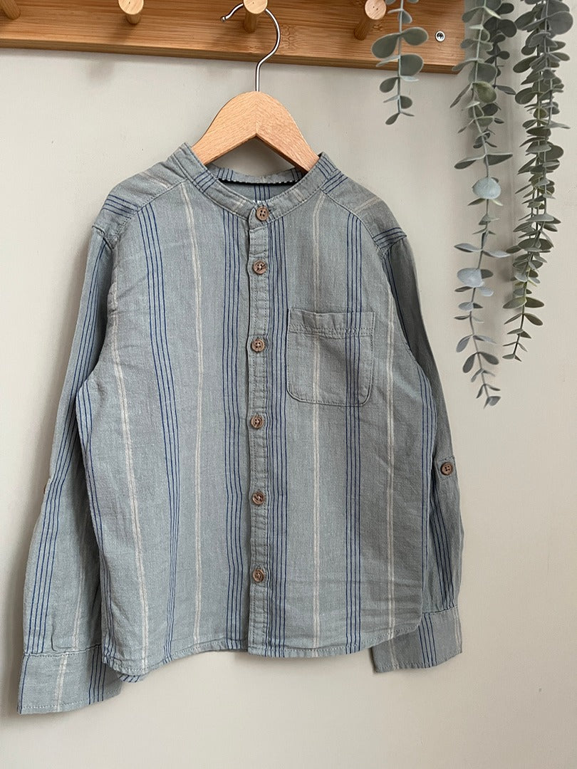 Chemise col Mao Garçon Kiabi - 6 ans - Bleu à rayures