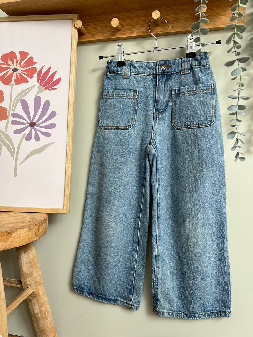 Jean large Monoprix fille 6 ans bleu mi-saison
