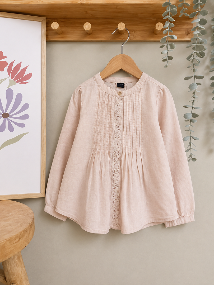 Chemise blouse Rose pâle Manches Longues Fille Babygap 5 Ans Mi-saison