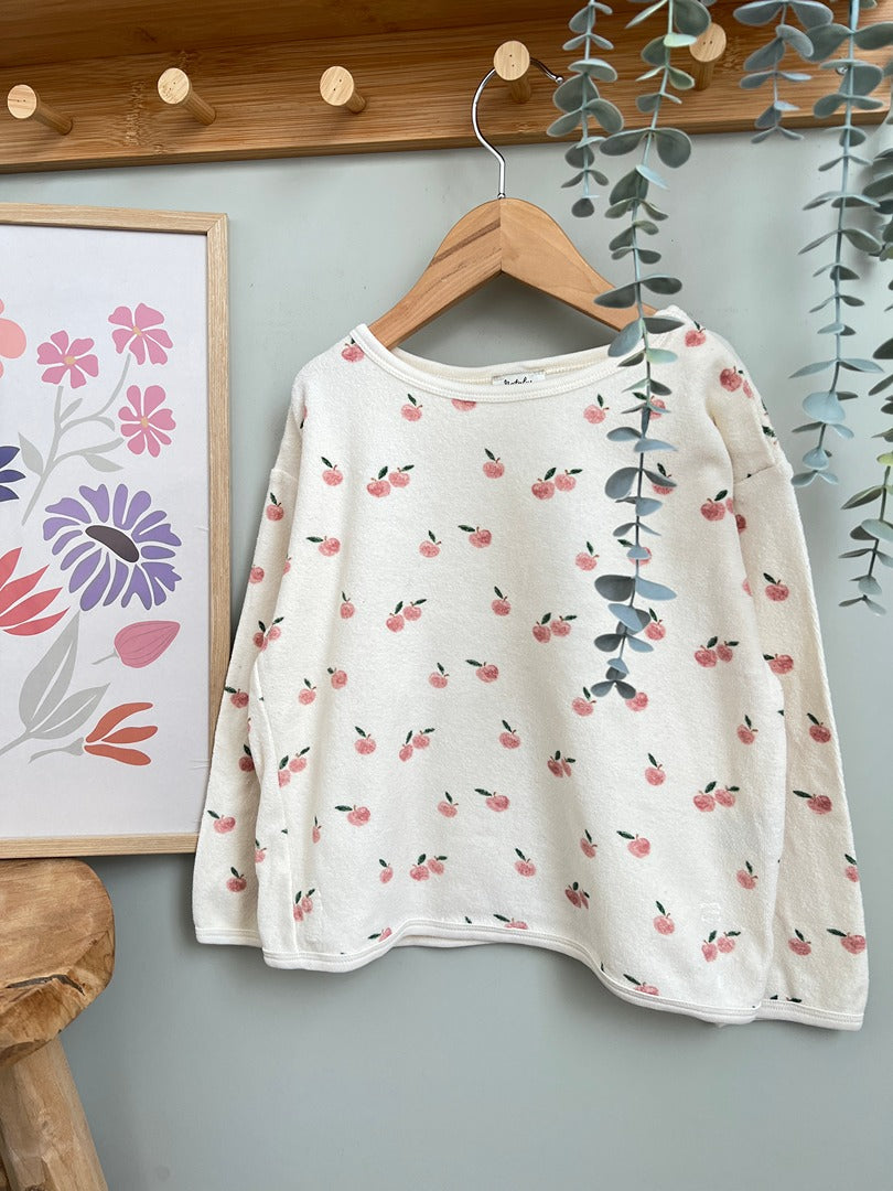 T-shirt manches longues Natalys - 5 ans - écru - État : Excellent Fille