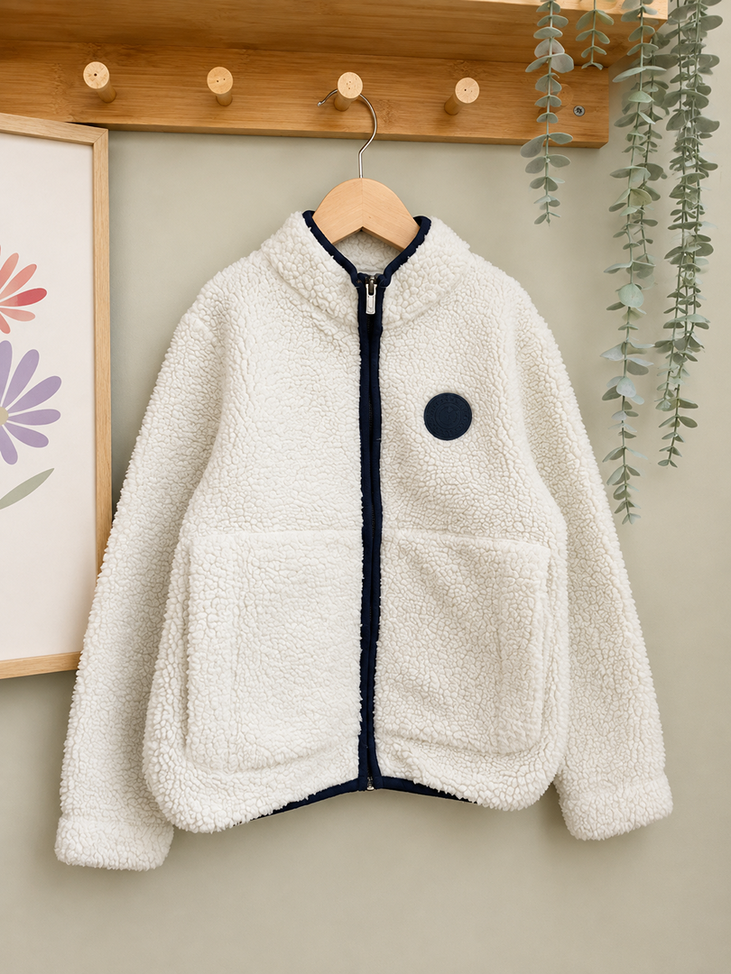 Veste Polaire garçon Jacadi 8 Ans Hiver Blanc