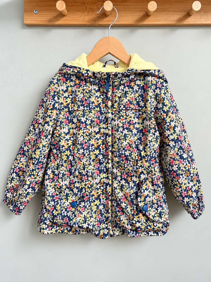 Veste imperméable fille Zara Babygirl mi-saison fleurs taille 3 ans