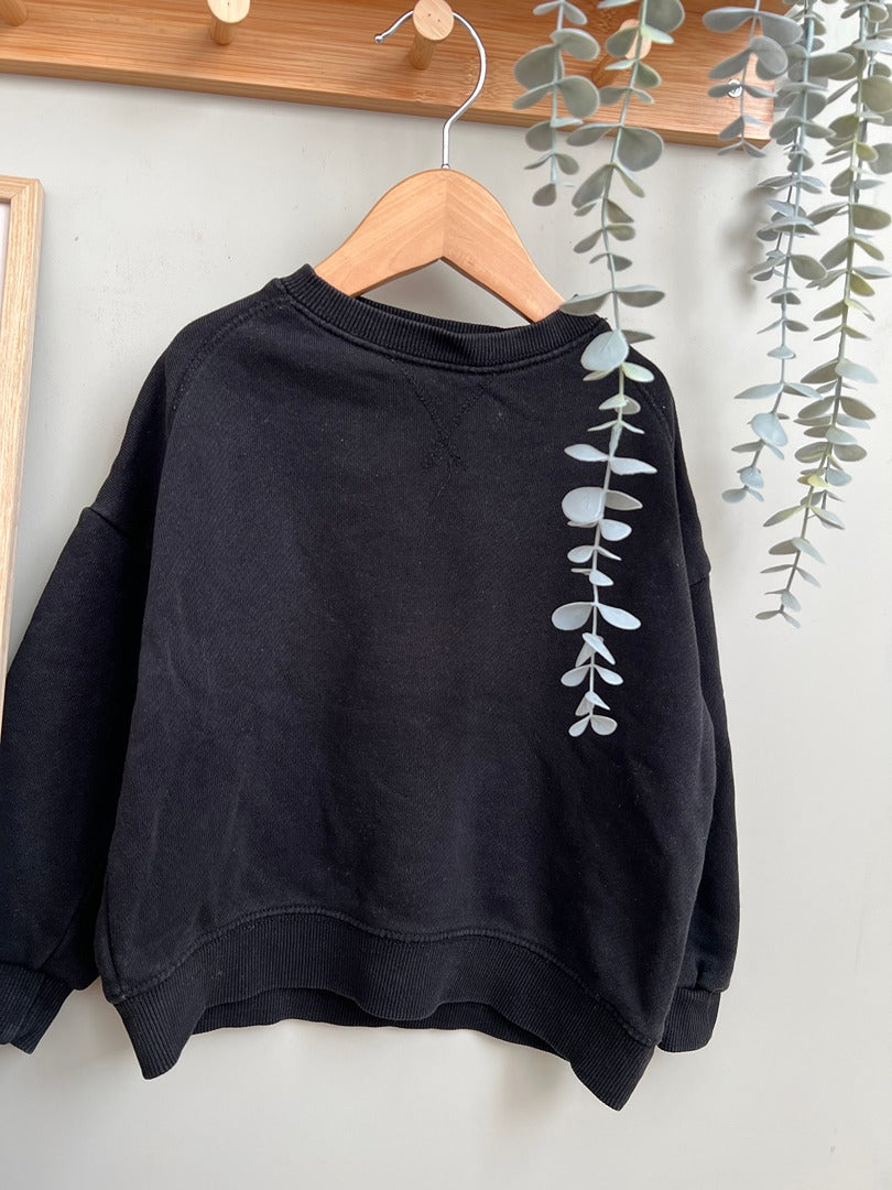 Sweat-shirt Zara - 4 ans / 104 cm - Noir - État : Excellent Garçon