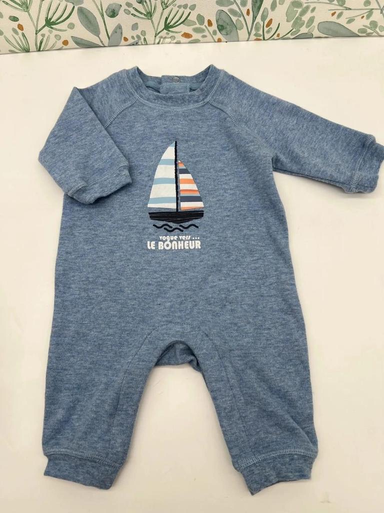 Combinaison bleue garçon Gémo 1 mois – Pratique et confortable pour la mi-saison