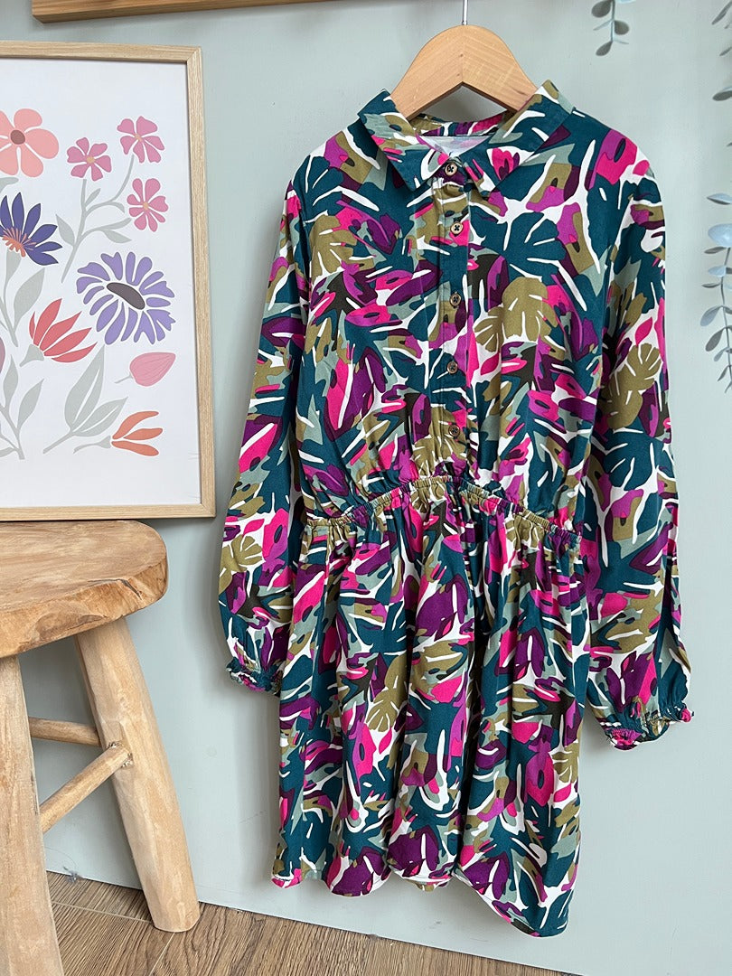 Robe fleurie fille Gémo - 8 ans - Vert