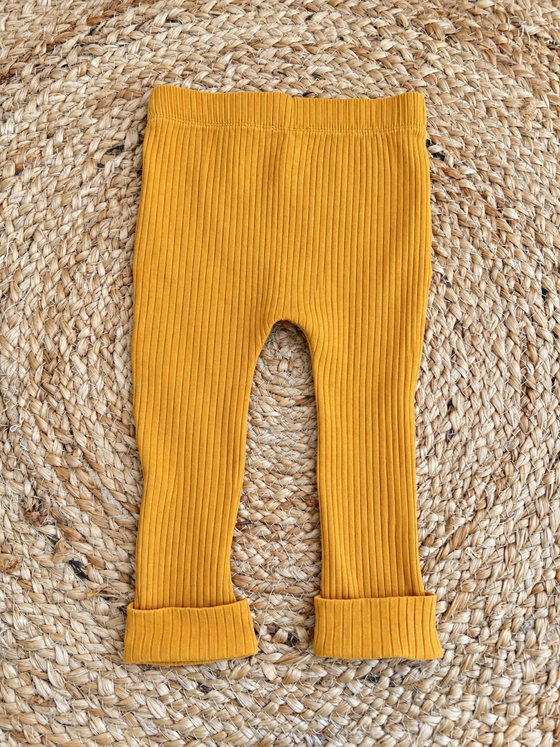 Legging côtelé moutarde Kiabi fille 2 ans