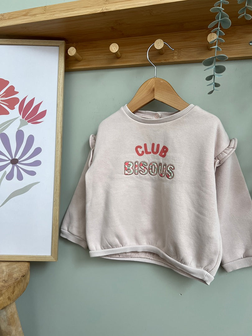 Sweat pull rose Tape à l'oeil Tao 2 ans fille manches longues