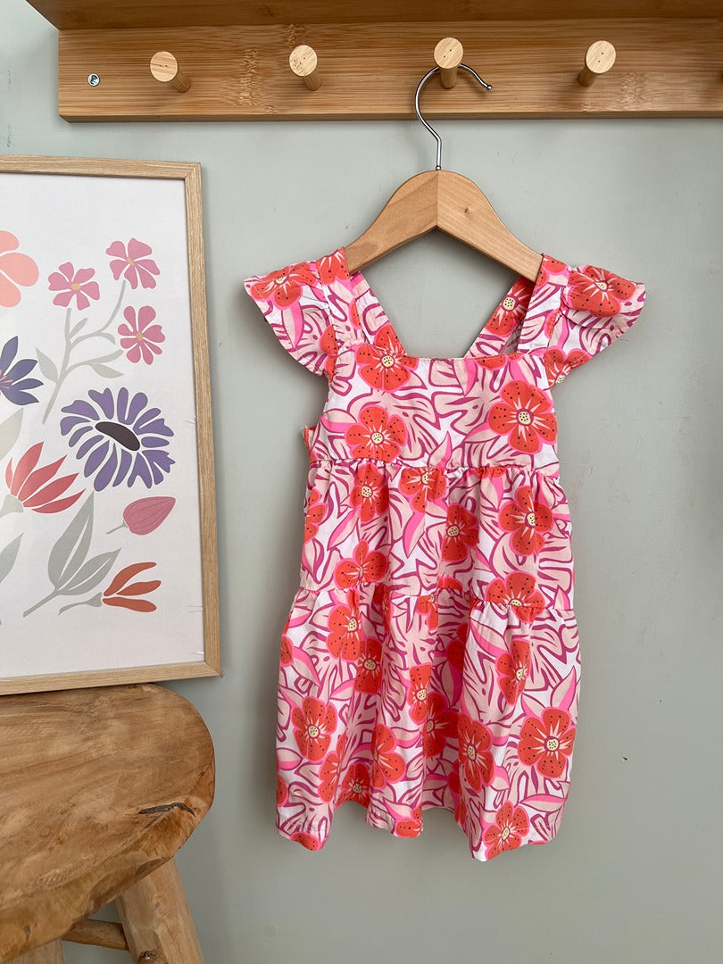 Robe été fleurie fille Du pareil au même Dpam - 2 ans / 92 cm - Rose