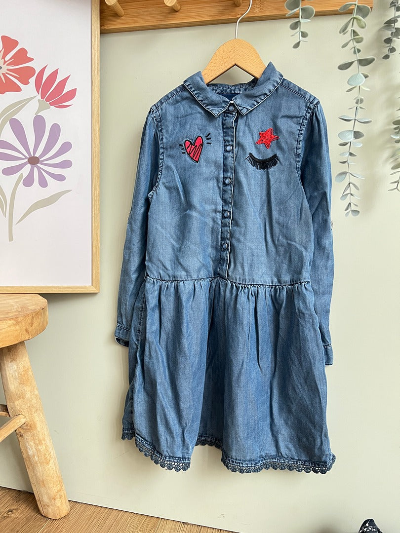 Robe chemise en jean Orchestra fille 6 ans manches longues