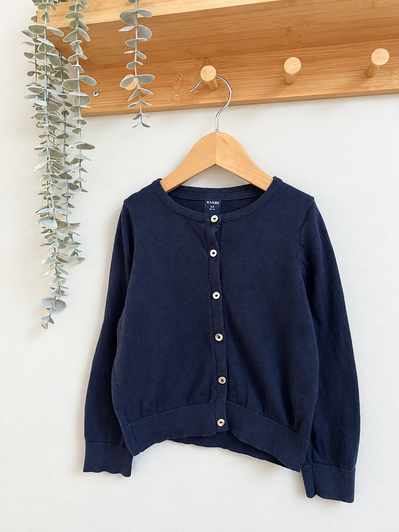 Gilet fille Kiabi 4 ans bleu marine mi-saison manches longues