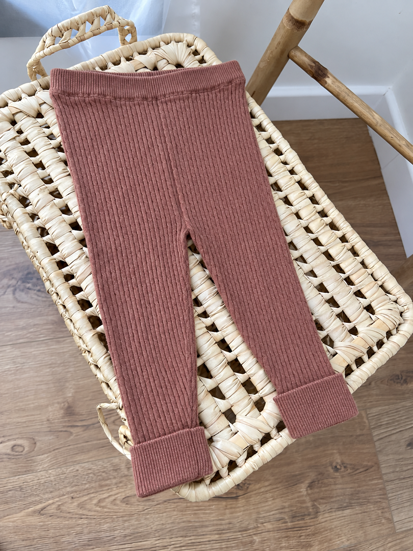 Leggings fille Tape à l'œil terracotta 18 mois automne hiver