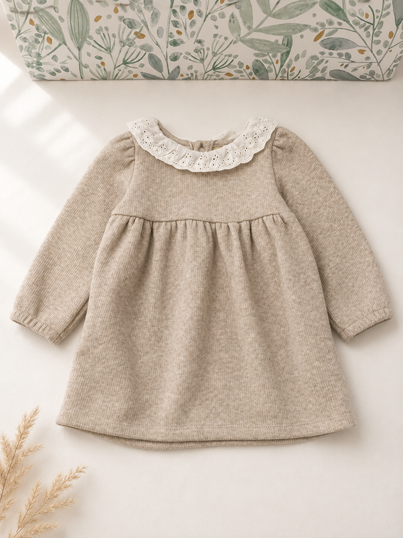 Robe côtelé et molletonné hiver fille Kiabi - 18 mois avec joli col