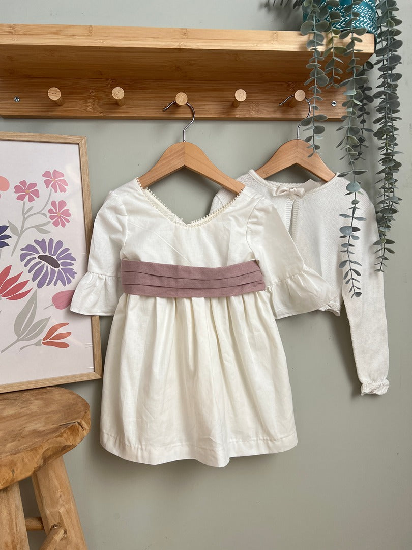 Ensemble robe et bolero fille Lola Palacios - 2 ans - Blanc - Idéal Cérémonie