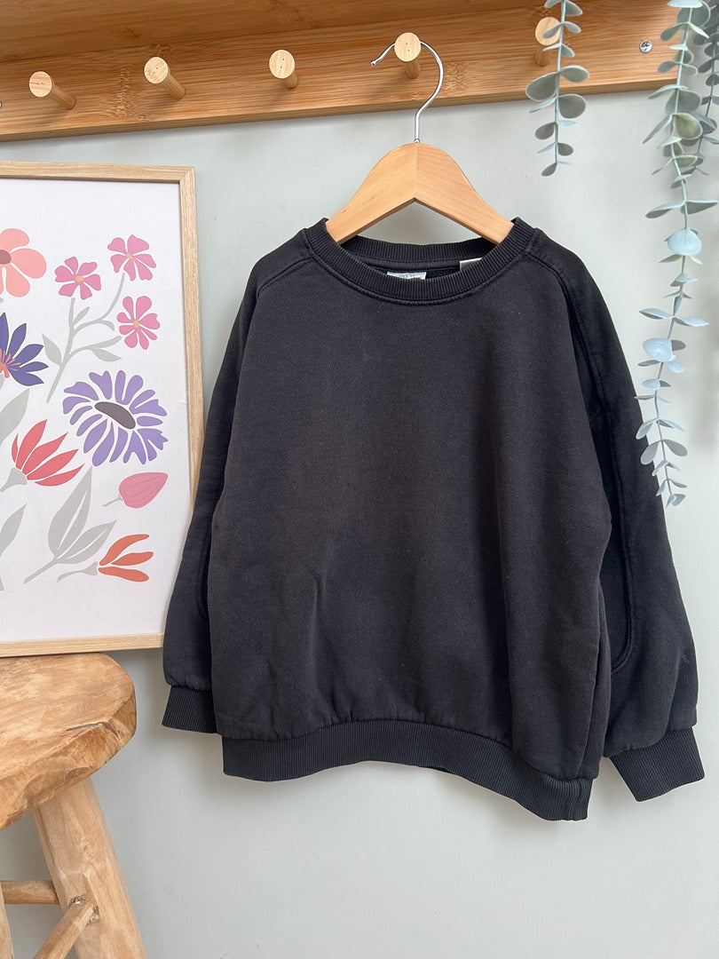 Sweat Zara enfant - 4-5 ans 110 cm - Noir - État : Excellent Garçon