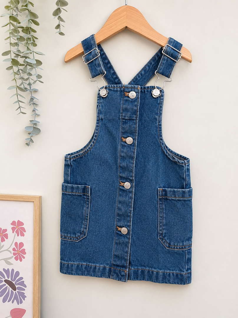 Robe salopette en jean fille Kiabi 3 ans bleu mi-saison
