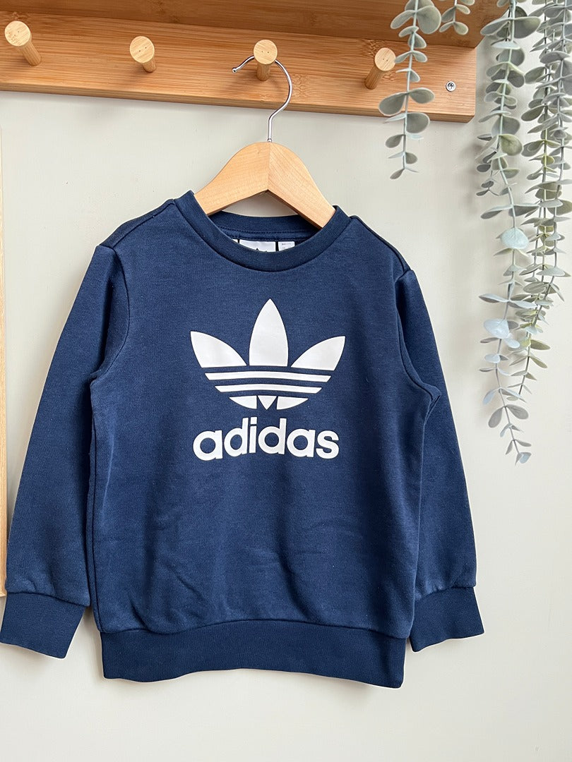 Pull léger style t-shirt garçon - Adidas - 4 ans - Bleu marine