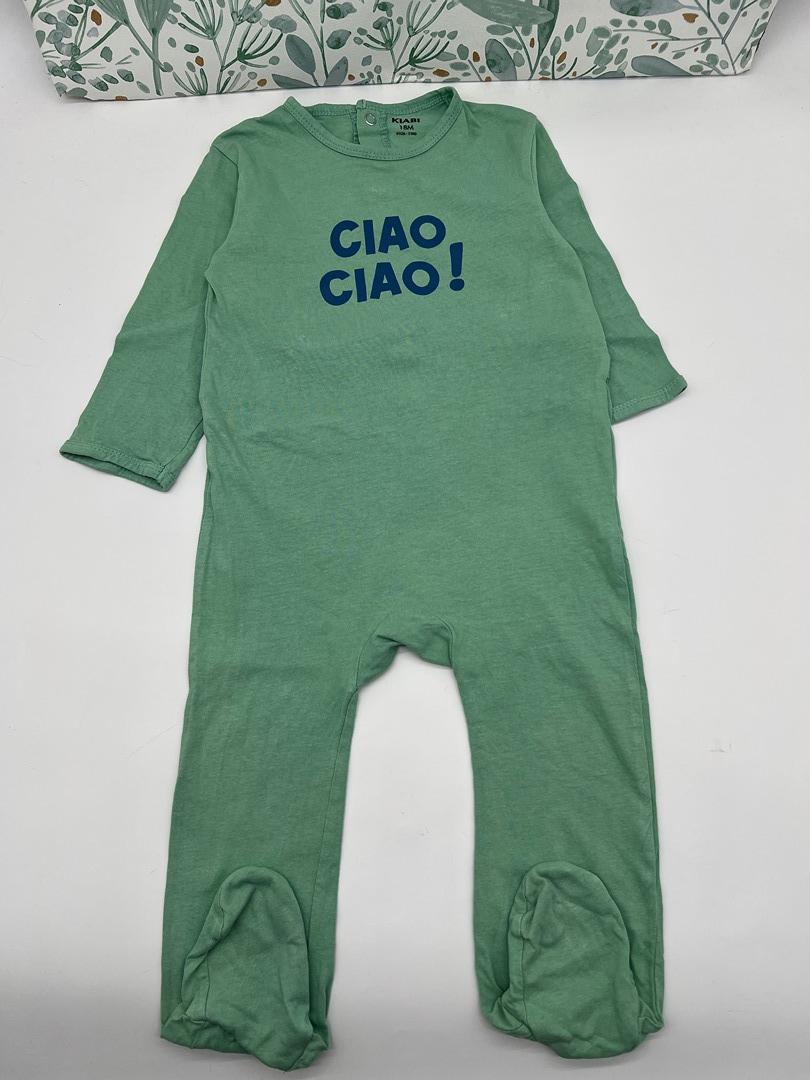 Pyjama 1 pièce jersey mixte mi-saison Kiabi - 18 mois - Vert ciao Ciao ! - Garçon ou fille