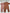 Lot 2 Pyjamas combinaison côtelé Mes Petits Cailloux Fille 6 mois Brun Rose