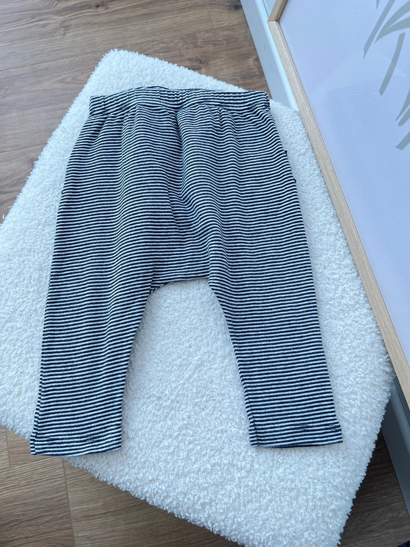 Legging rayé fille Petit Bateau - 6 mois - bleu et blanc