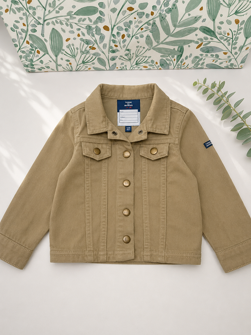 Veste En Jean Kaki Fille Terre De Marins 2 ans Mi-saison