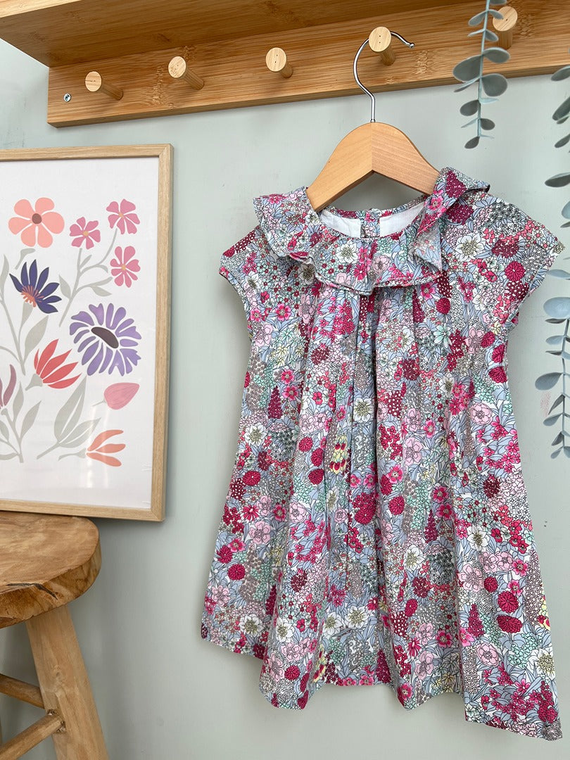 Robe été fleurie style Liberty fille Jacadi - 2 ans - Rose