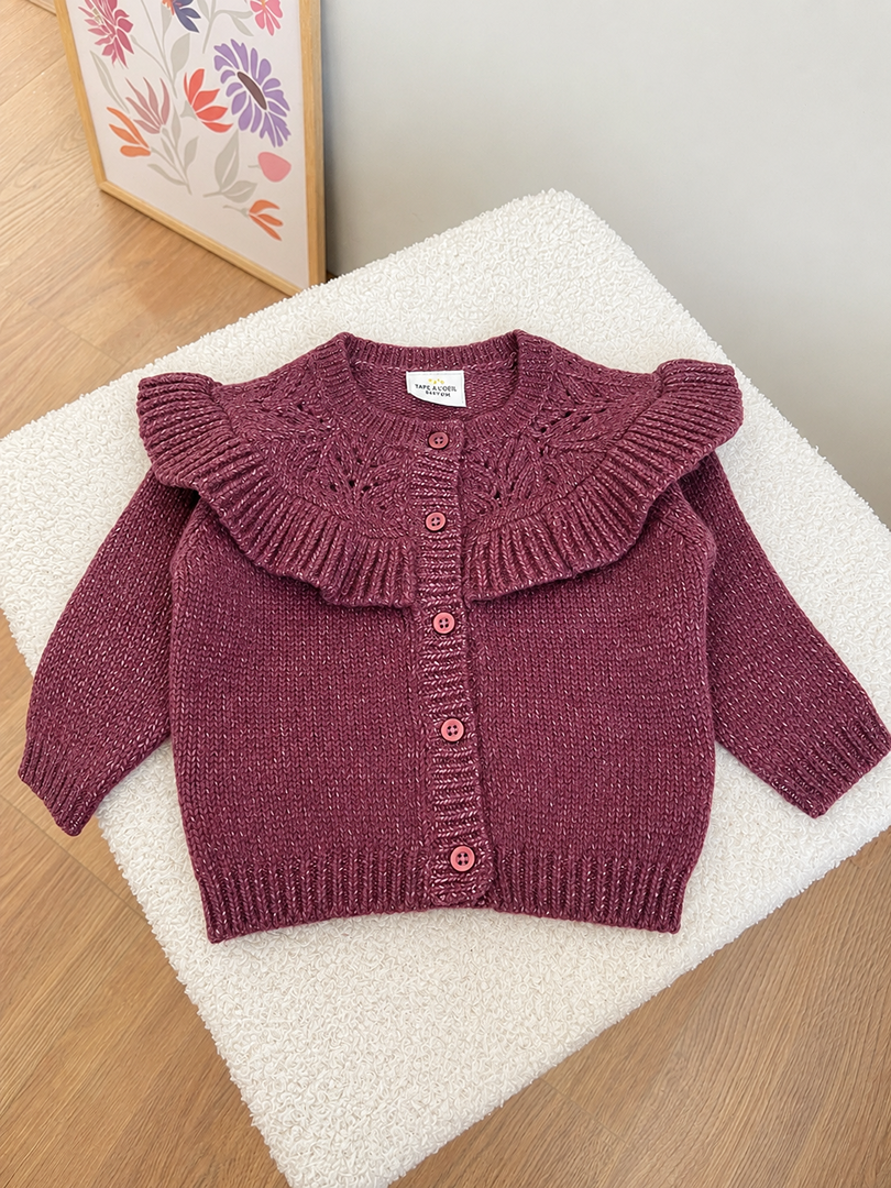 Gilet violet Tape à l'œil fille 3 mois manches longues